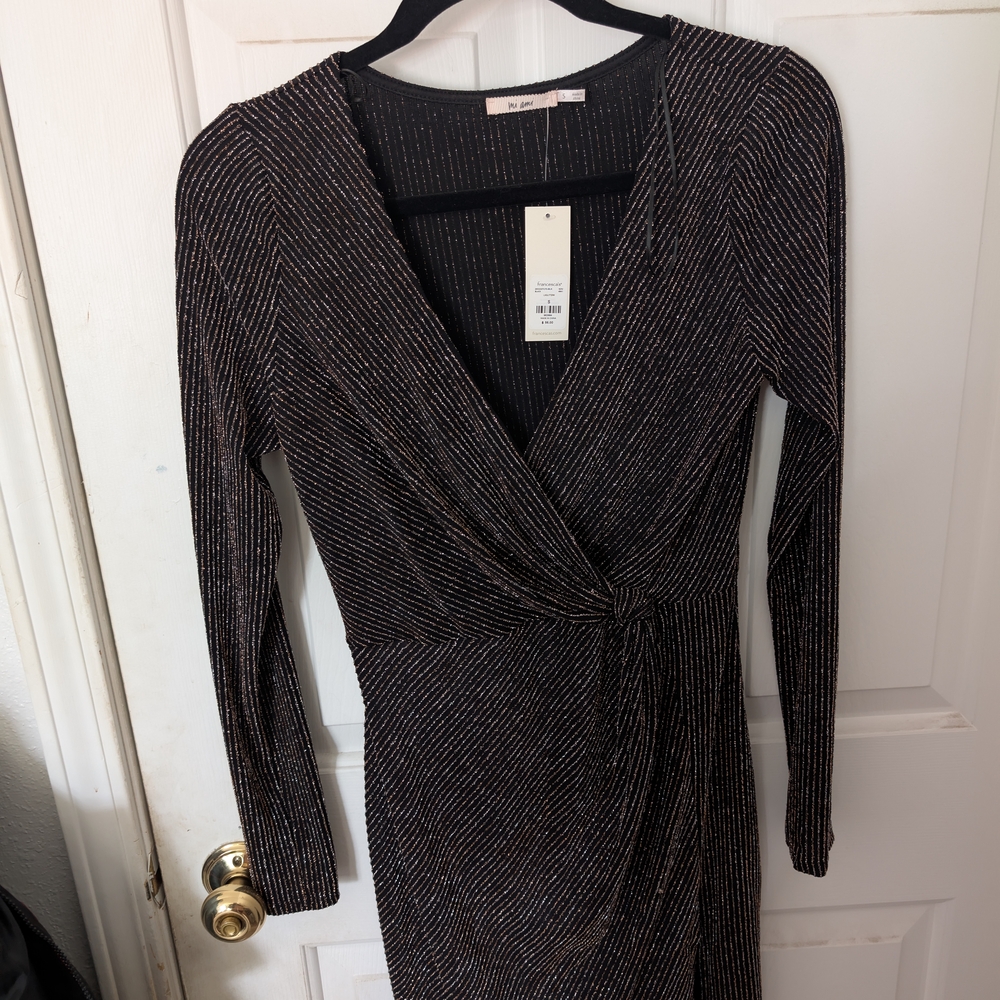 The Jetset Diaries Black Ruched Wrap Dress